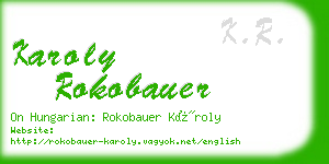 karoly rokobauer business card
